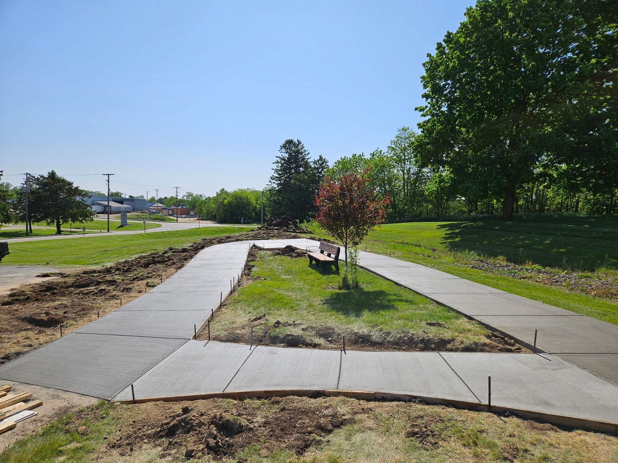 Gazebo pad and sidewalk