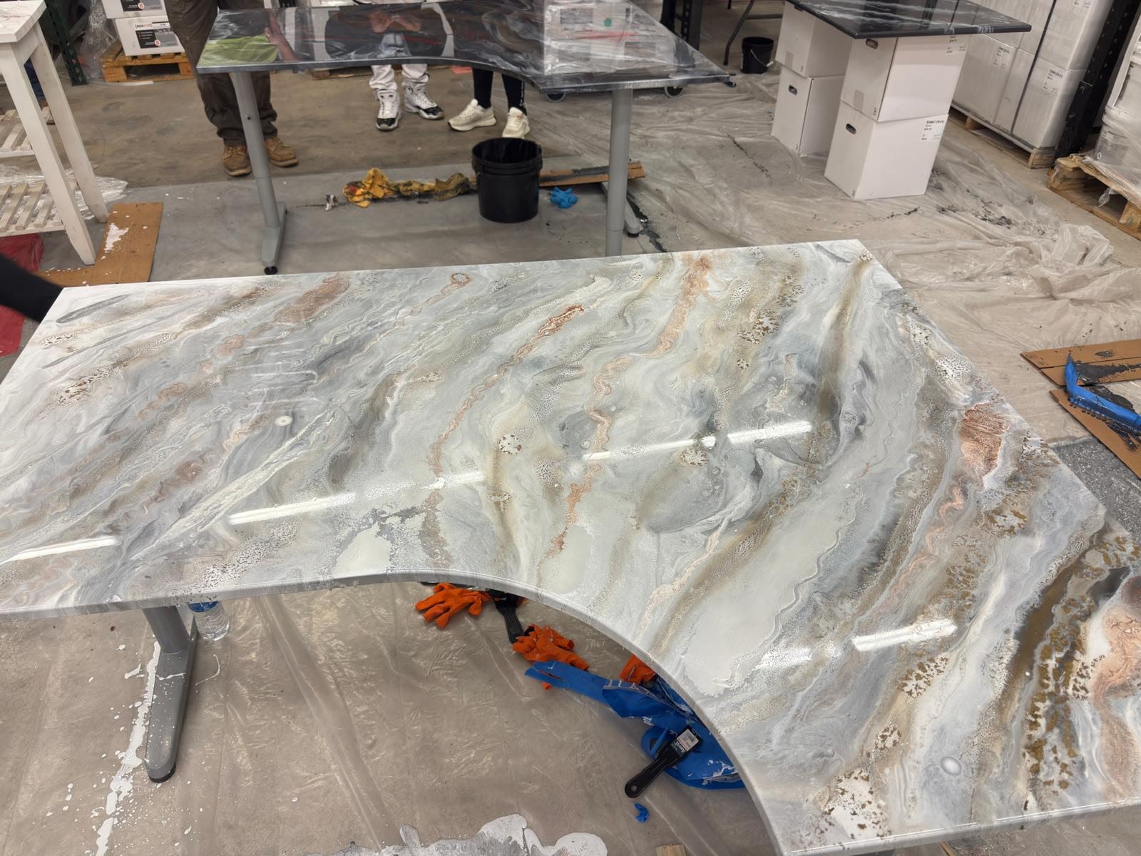 Epoxy Metallic Countertop