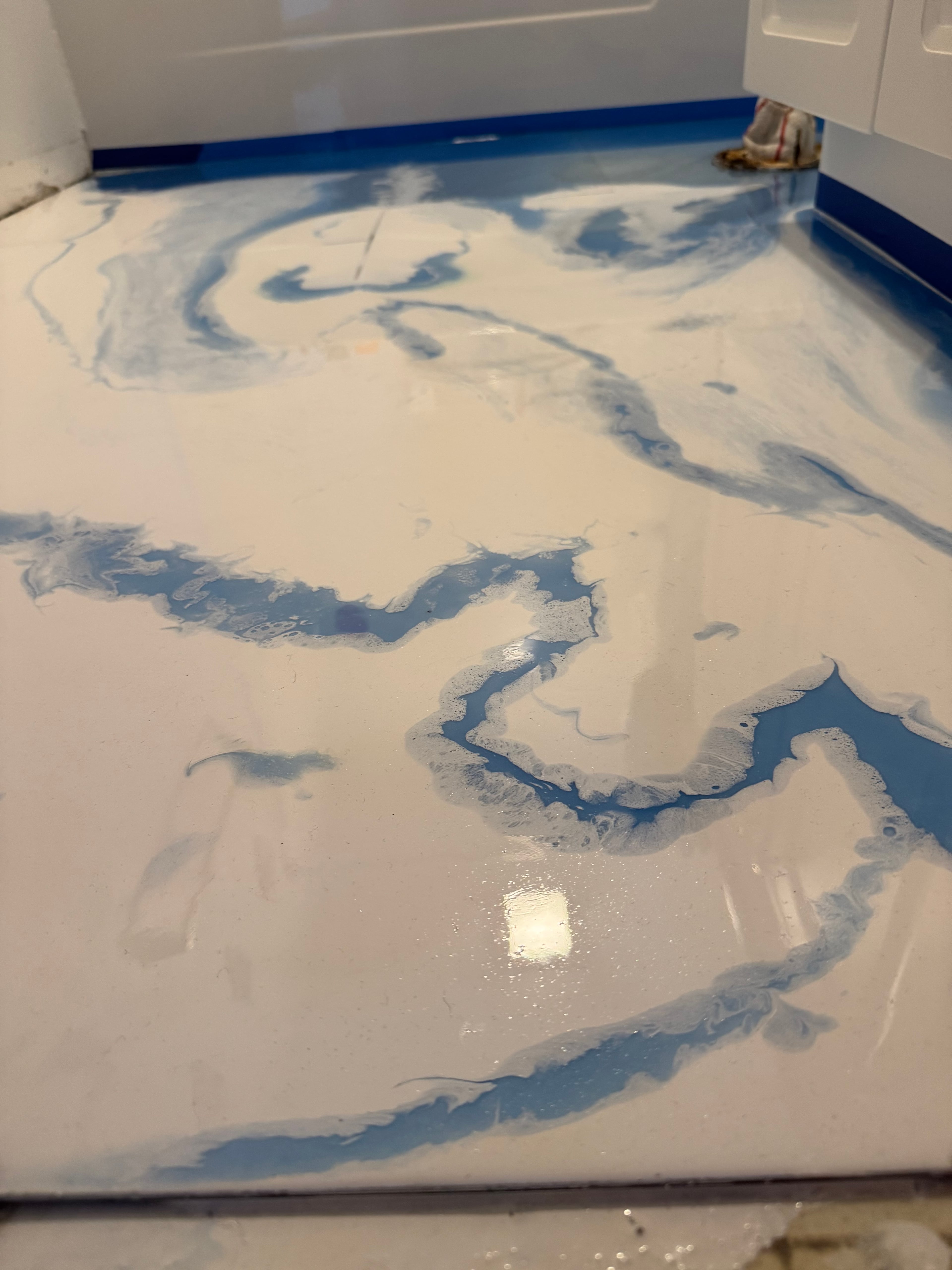 Epoxy bathroom floor